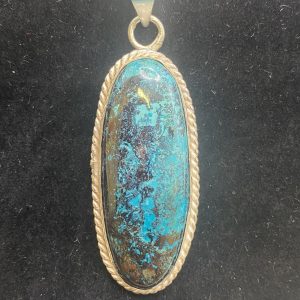 Chrysocolla stone pendant