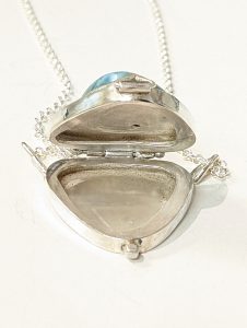 Sterling Silver and Larimar Stone Locket