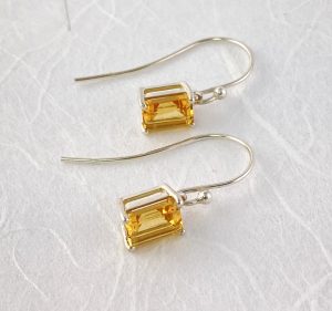 yellow citrine earrings view 1
