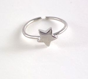 Silver Star shaped toe ring