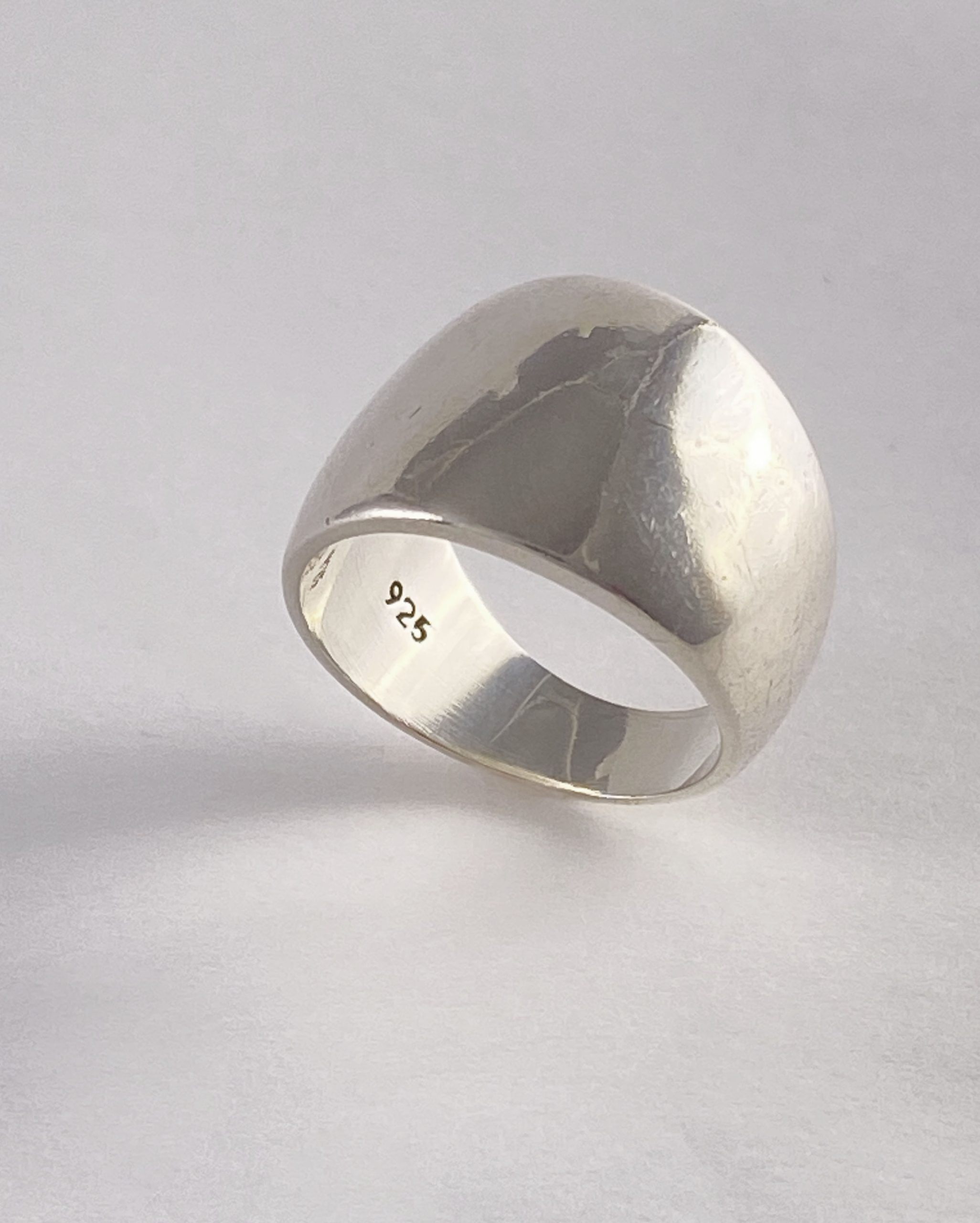 Wide Sliver Dome Ring - Maleku Jewelry