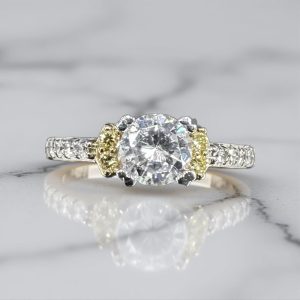 White/Gold Engagement Ring