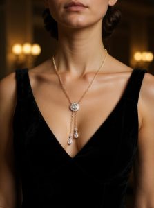 White and Yellow Gold Necklace