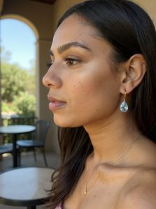 Blue Topaz Tear Drop Earrings
