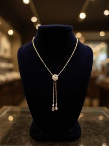 White and Yellow Gold Necklace