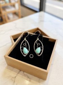 Sterling Silver Larimar Earrings